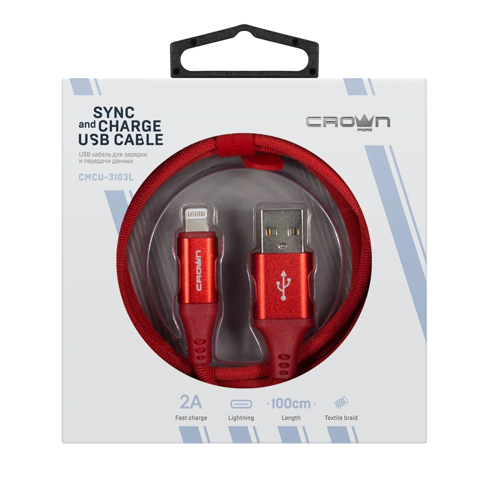 Кабель Crown USB - Lightning CMCU-3103L