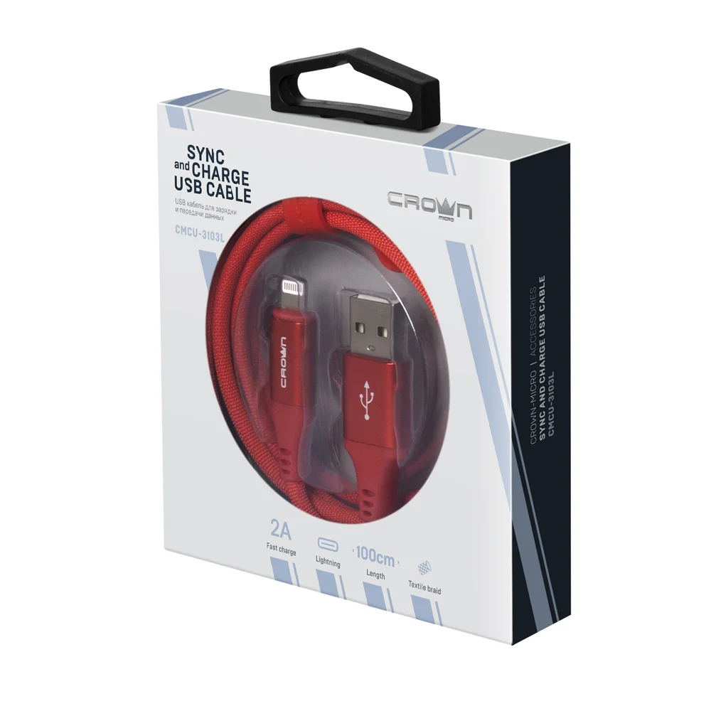 Кабель Crown USB - Lightning CMCU-3103L