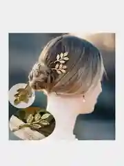 Заколка-невидимка с листьями