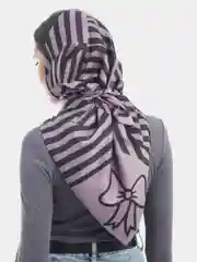 Фиолетовый платок шелковый
