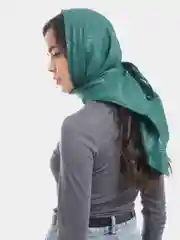 Лесной зеленый платок однотонный, 3D рисунок