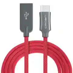 Красный кабель USB - USB Type-C Crown CMCU-3132C