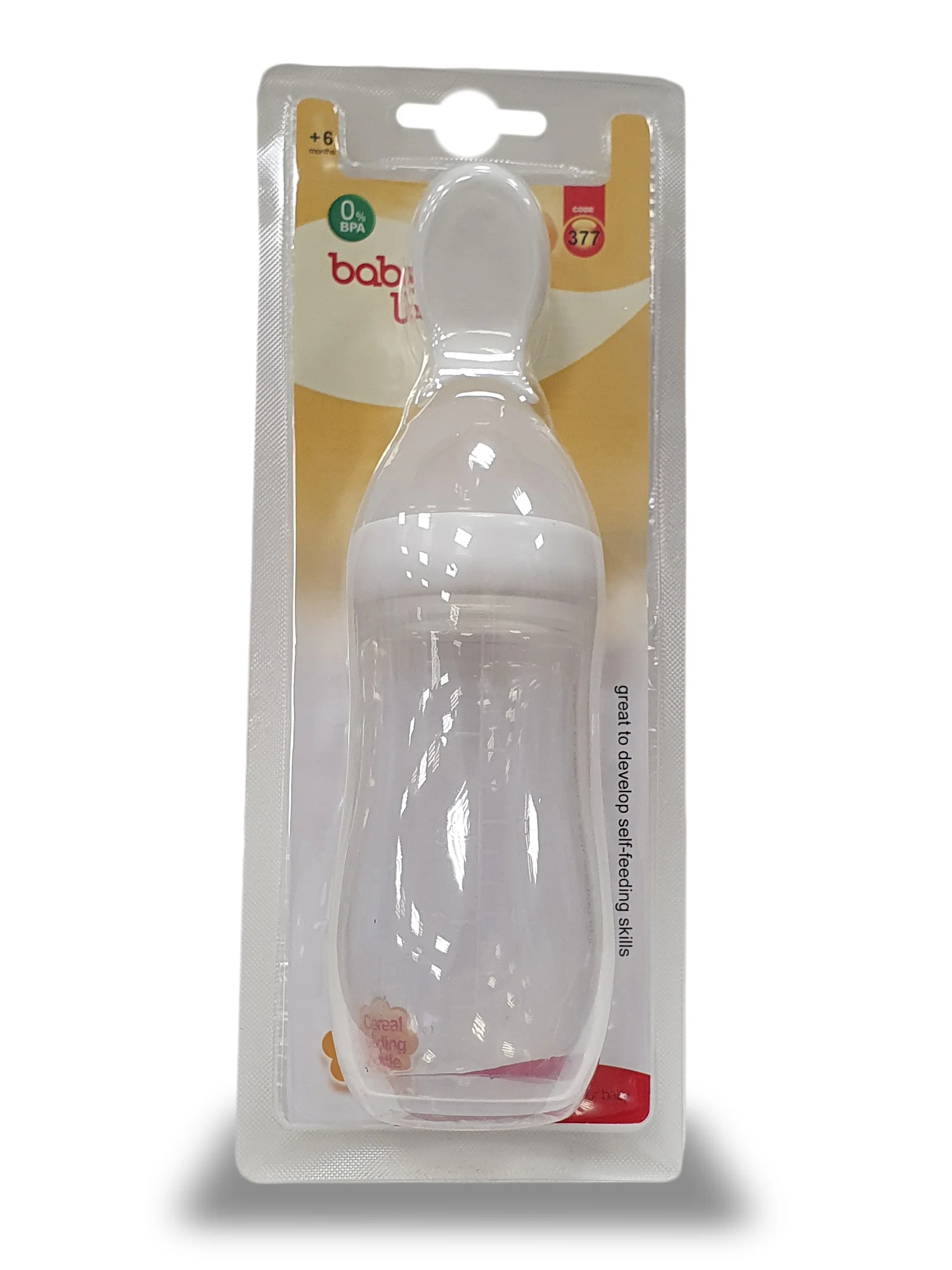 Бутылочка Baby Land 125мл силиконовая с ложкой