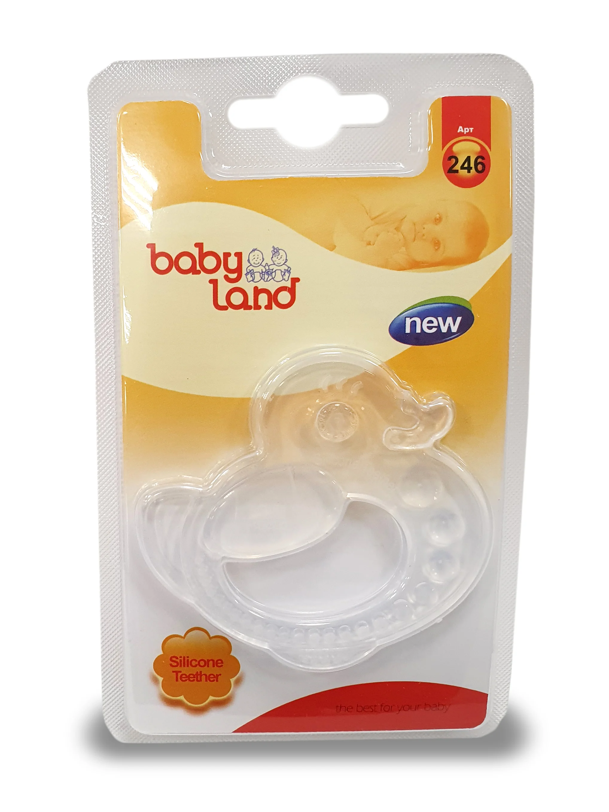 Прорезыватель Baby Land силиконовый Уточка