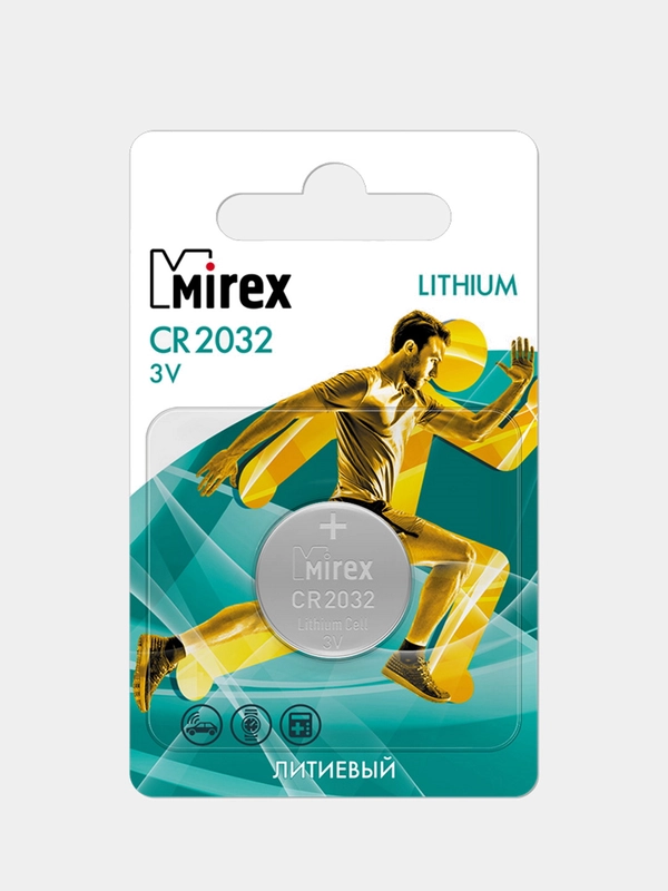 Батарейка литиевая Mirex CR 2032, 3V