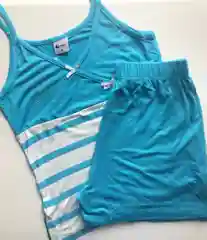 Синий женская пижама с шортами