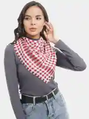 Багровый платок в мелкую клетку
