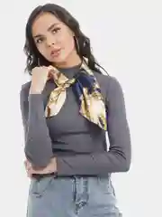Синий меланж шейный платок