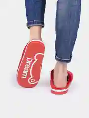 Коралловый меланж тапочки домашние женские