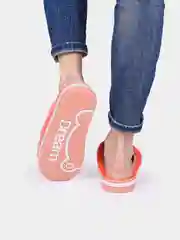 Коралловый меланж тапочки домашние женские