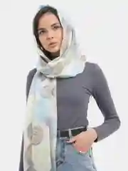 Карамельный палантин легкий