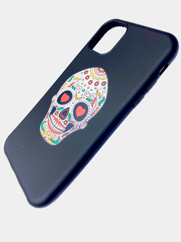 Чехол-накладка TPU на iPhone 11, c принтом Mexican Scull