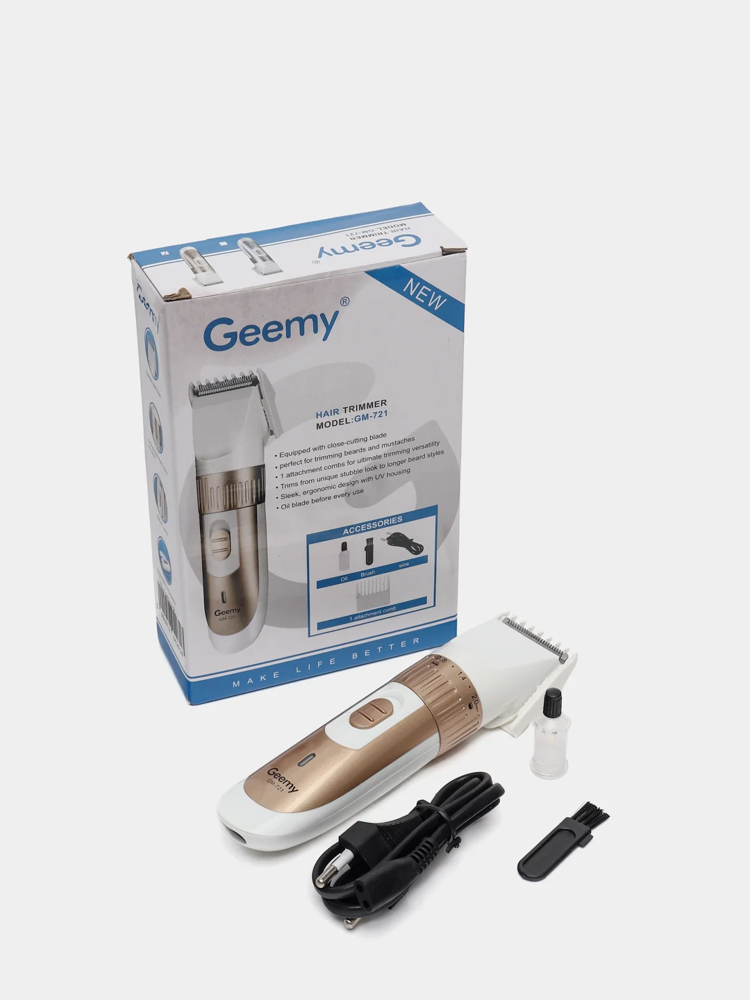 Коричневый машинка для стрижки Gemei GM-721