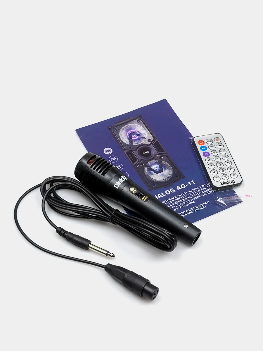 Bluetooth-колонка с подсветкой Dialog AO-11, 26 Вт, с караоке, FM, USB/MicroSD