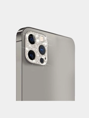 Яркая защитная металлическая наклейка стекла камеры в стразах для iPhone 12 Mini Pro Max