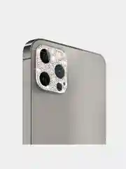 Яркая защитная металлическая наклейка стекла камеры в стразах для iPhone 12 Mini Pro Max