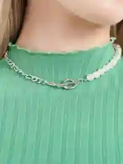 Ассиметричное колье с жемчугом