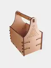 Ящик деревянный Домик резной 1
