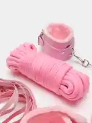Красный бдсм набор, набор для влюбленных, Premium BDSM mini, 7 предметов
