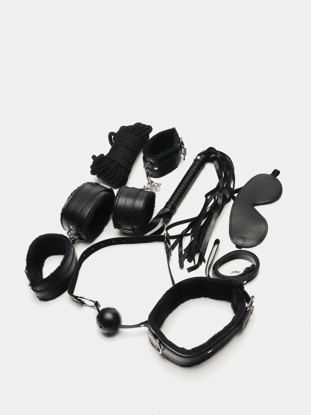 Красный бдсм набор, набор для влюбленных, Premium BDSM mini, 7 предметов