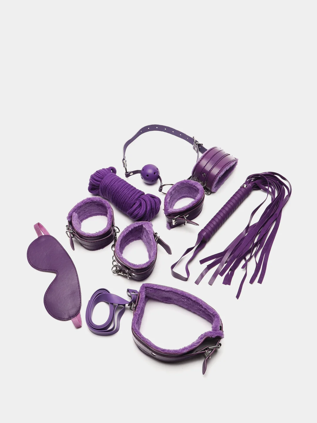 Красный бдсм набор, набор для влюбленных, Premium BDSM mini, 7 предметов