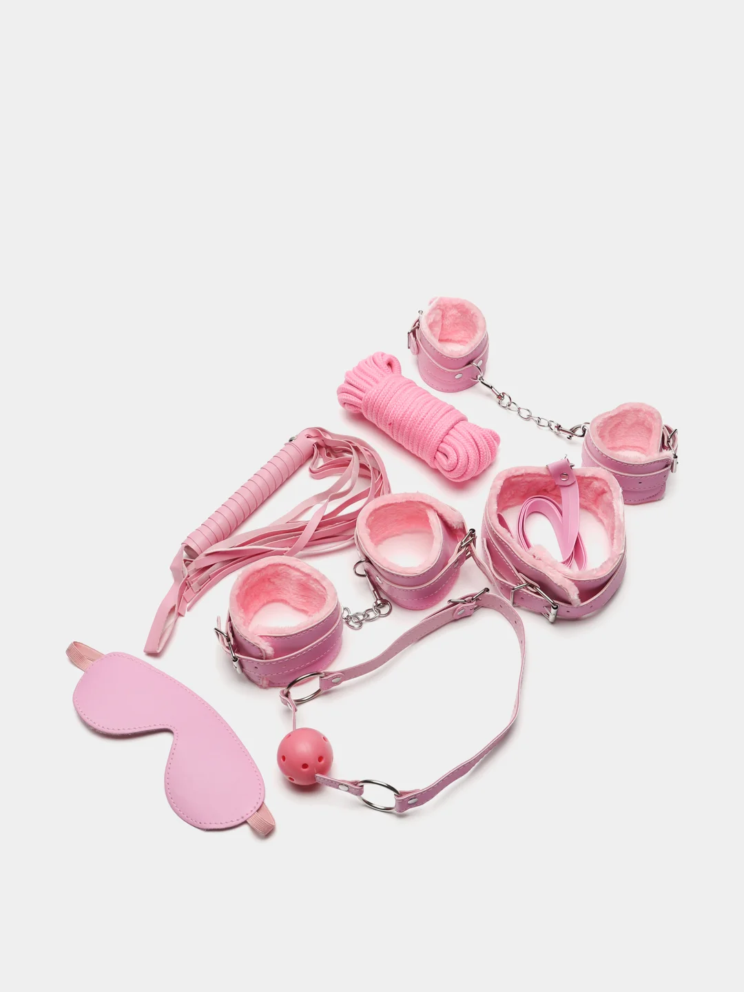 Красный бдсм набор, набор для влюбленных, Premium BDSM mini, 7 предметов