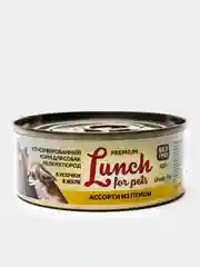 Корм для собак Lunch for pets Ассорти из птицы, кусочки в желе, консервы 100 гр