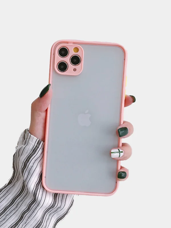 Розовый чехол матовый для iPhone 11 , 11 Pro, 11 Pro Max
