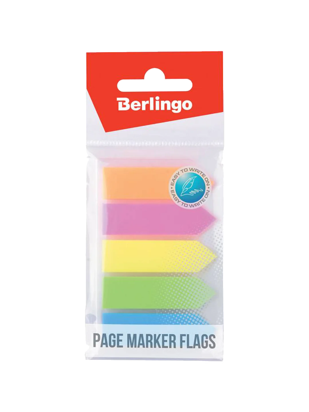 Флажки-закладки Berlingo, 44*12 мм, 20 л*5 неоновых цветов