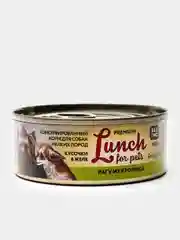 Корм для собак Lunch for pets рагу из кролика, кусочки в желе, консервы 100 гр