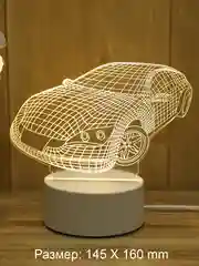 Угольный светильник ночник 3D светодиодный LED, подарок