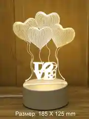 Желтый светильник ночник 3D светодиодный LED, подарок