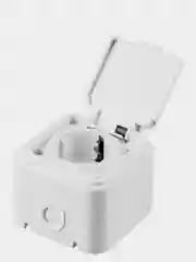 Белый розетка с заземляющим контактом, 250В, 16А, Stekker PST16-21-44
