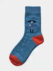 Серый носки "Узоры"
