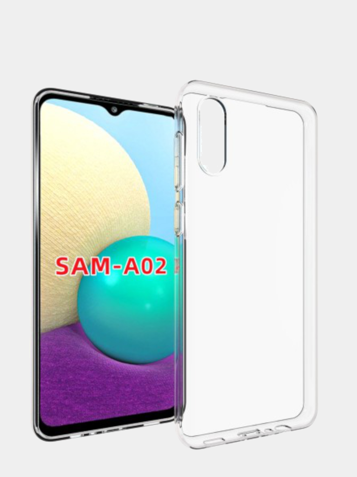 Чехол Samsung Galaxy A02, Самсунг Галакси А02 силиконовый прозрачный купить  по цене 99 ₽ в интернет-магазине Магнит Маркет