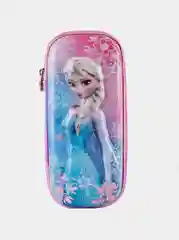 Розовый пенал школьный "Холодное сердце" с рисунком 3D