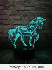 Коралловый светильник-ночник 3D, светодиодный, с пультом, цветной, RGB