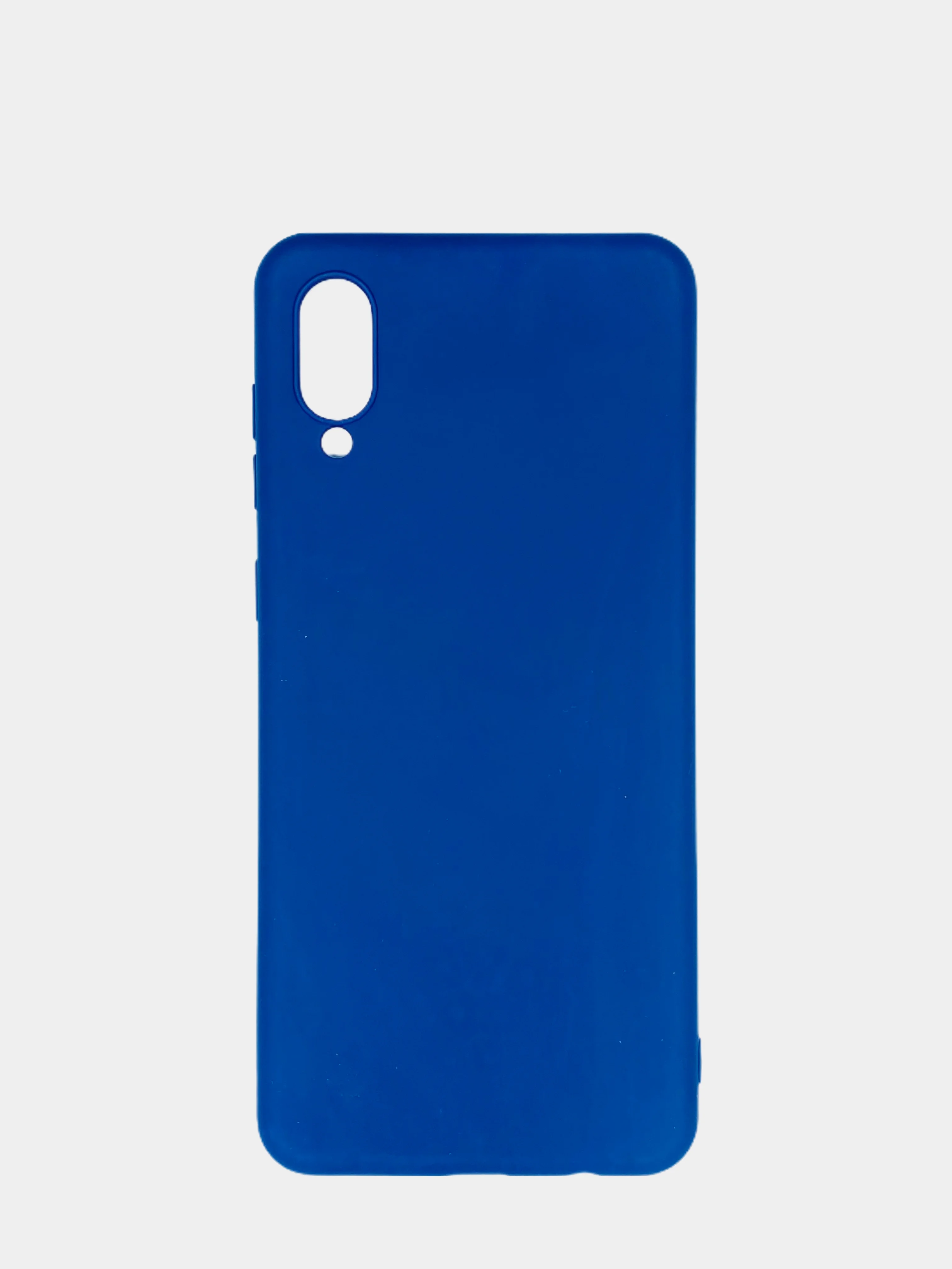 Темно-синий чехол силиконовый на Samsung Galaxy A02 (Самсунг Галакси А02), цветной, матовый