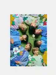 Прозрачный открытка в крафт-конверте с принтом группы BTS