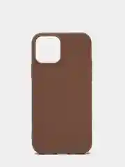 Коричневый чехол силиконовый для iPhone 12 / iPhone 12 Pro