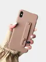 Хаки чехол, с силиконовой ручкой-держателем iPhone 11, 11 Pro, 11 Pro Max, XS, XS Max, XR, 7, 8