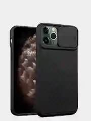 Черный ребристый чехол с затвором для камеры на айфон Apple iPhone 11 ,11 Pro, 11 Pro Max