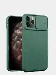 Зеленый ребристый чехол с затвором для камеры на айфон Apple iPhone 11 ,11 Pro, 11 Pro Max
