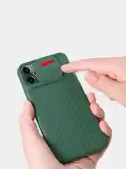 Голубой ребристый чехол с затвором для камеры на айфон Apple iPhone 11 ,11 Pro, 11 Pro Max