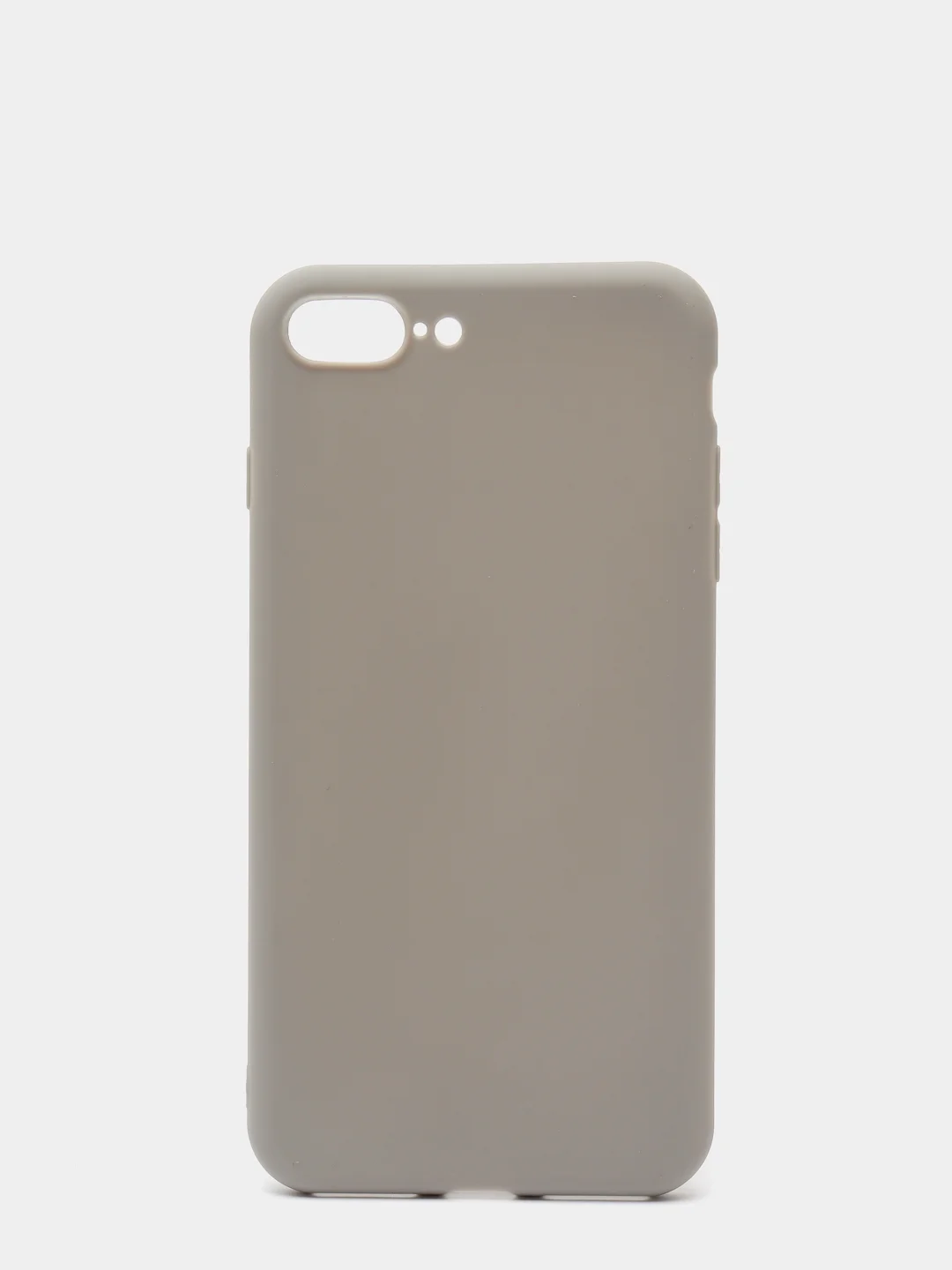Серый чехол силиконовый матовый для iPhone 7 Plus, 8 Plus