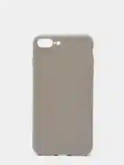 Серый чехол силиконовый матовый для iPhone 7 Plus, 8 Plus