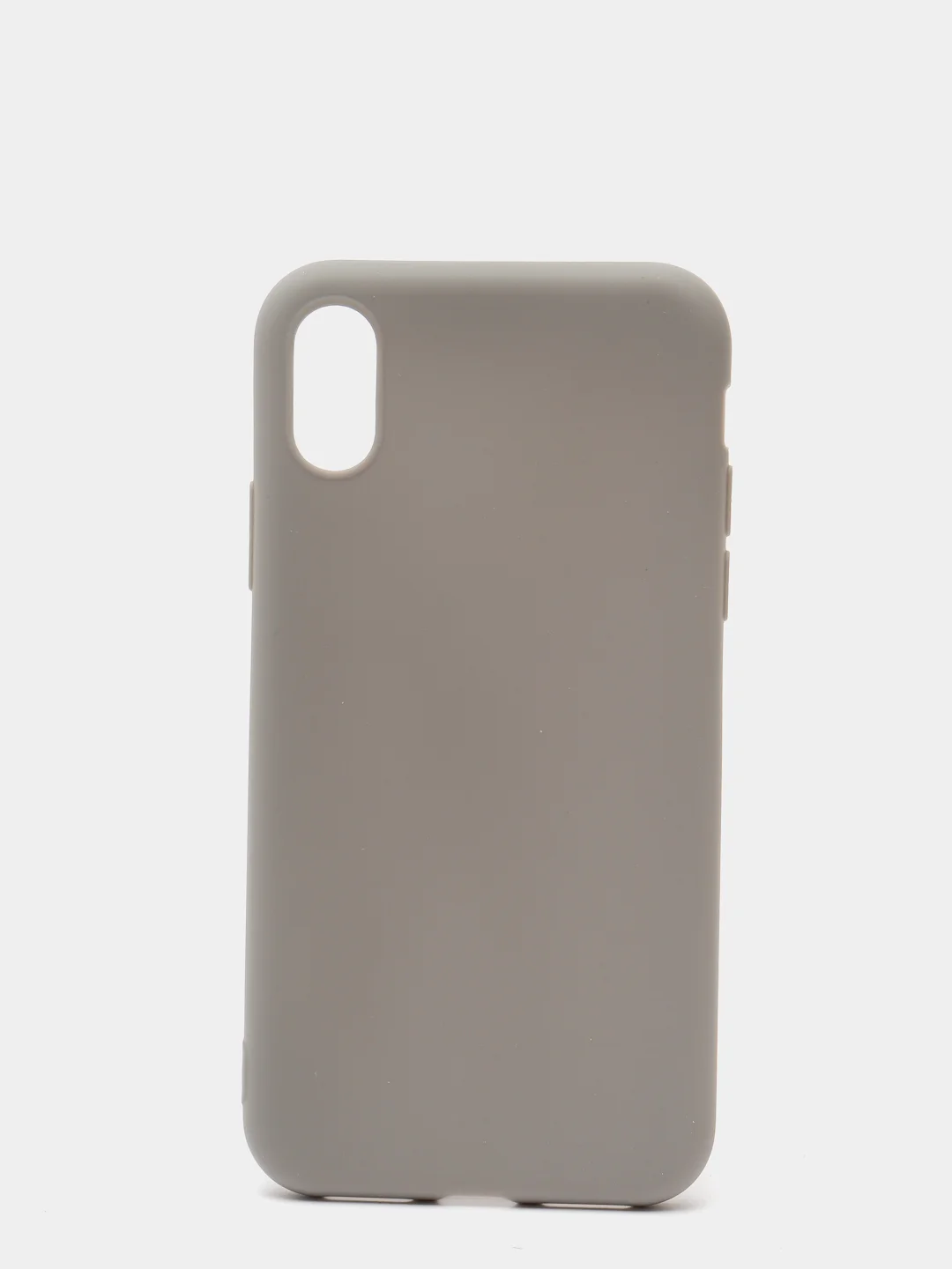 Серый чехол силиконовый матовый для iPhone X, Xs