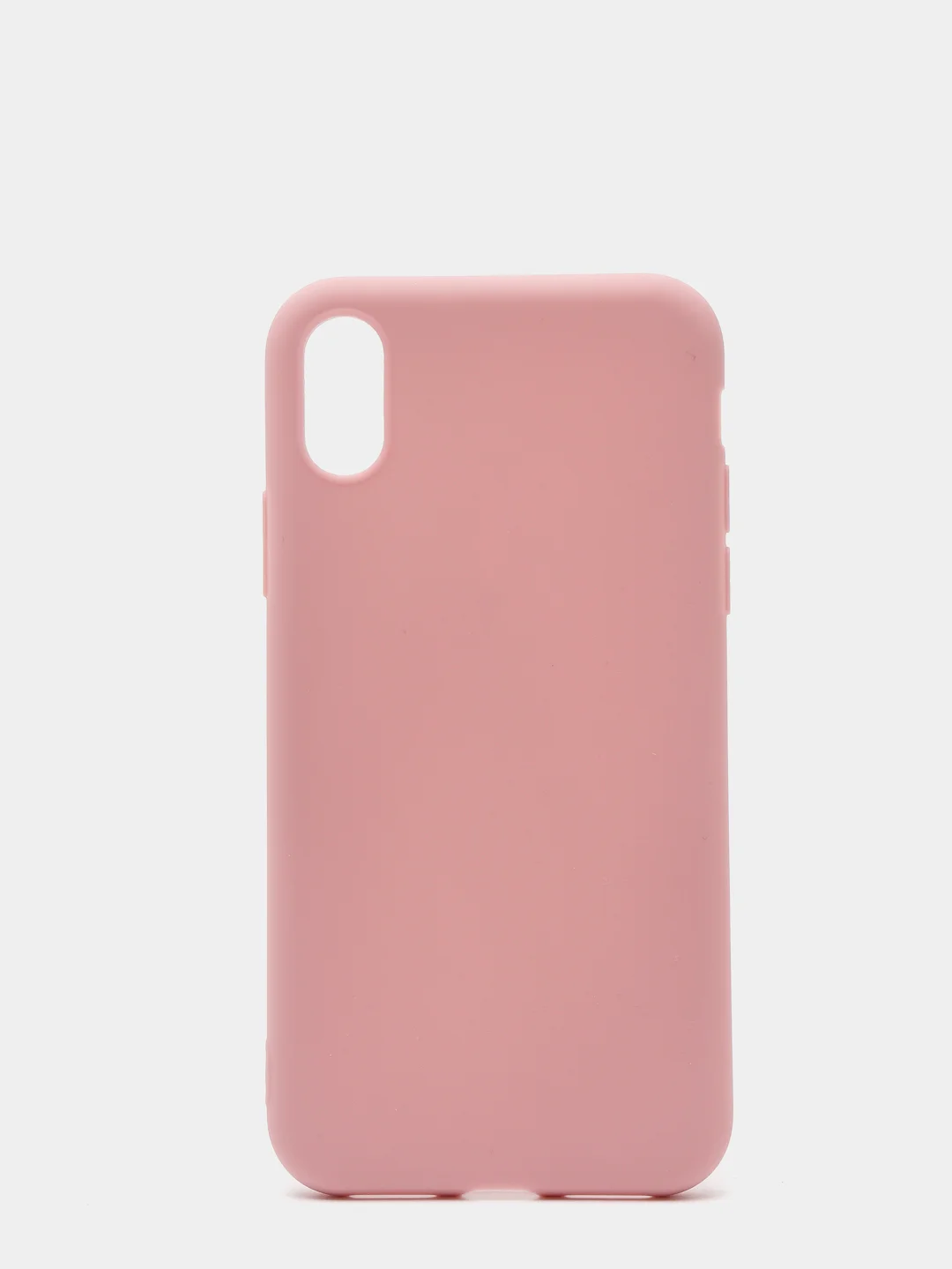 Бежевый чехол силиконовый матовый для iPhone X, Xs