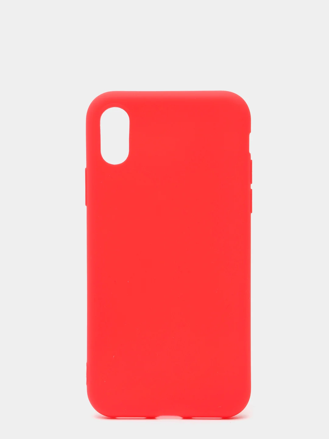 Красный чехол силиконовый матовый для iPhone X, Xs