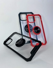 Прозрачный чехол накладка с усиленными бортами и попсокетом Apple iPhone 12 Pro Max